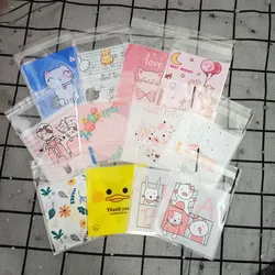 Cartoon Gift Bags Plastic Self-adhesive Biscuits Snack Candy Cookie Packaging Bags Wedding Birthday Party Decoration Favors 7x7