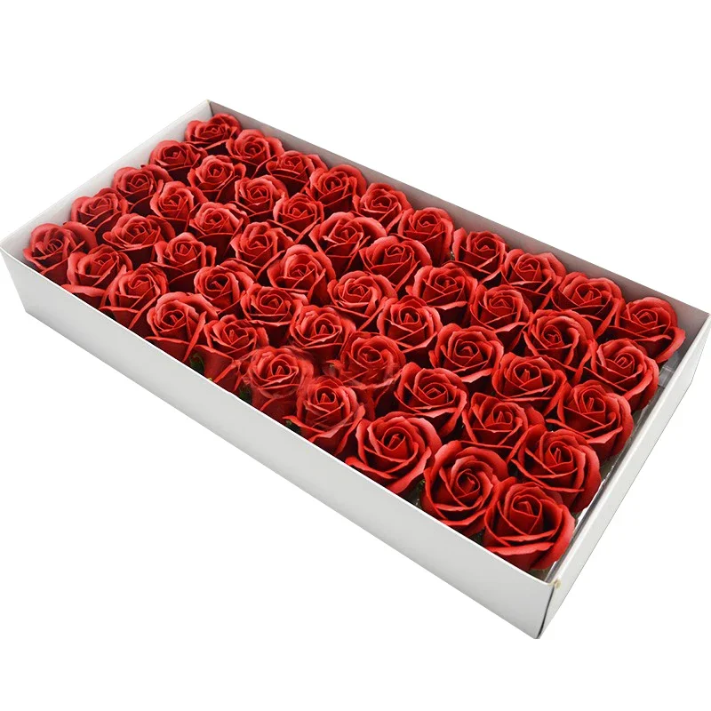 Spilewka 50 teile/los Künstliche Blume Rosen Köpfe Dia4,5 cm Schönheit Hochzeit Valentinstag Geschenk Rosen Bouquet Home Party Dekoration Blumen 4