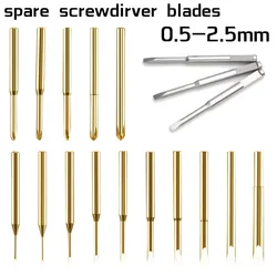 Watch Band Mobile Phone Camera Repair Tool Spare Blades for Screwdriver Replacement Blade Pins Stainless Steel Screwdrivers Bit