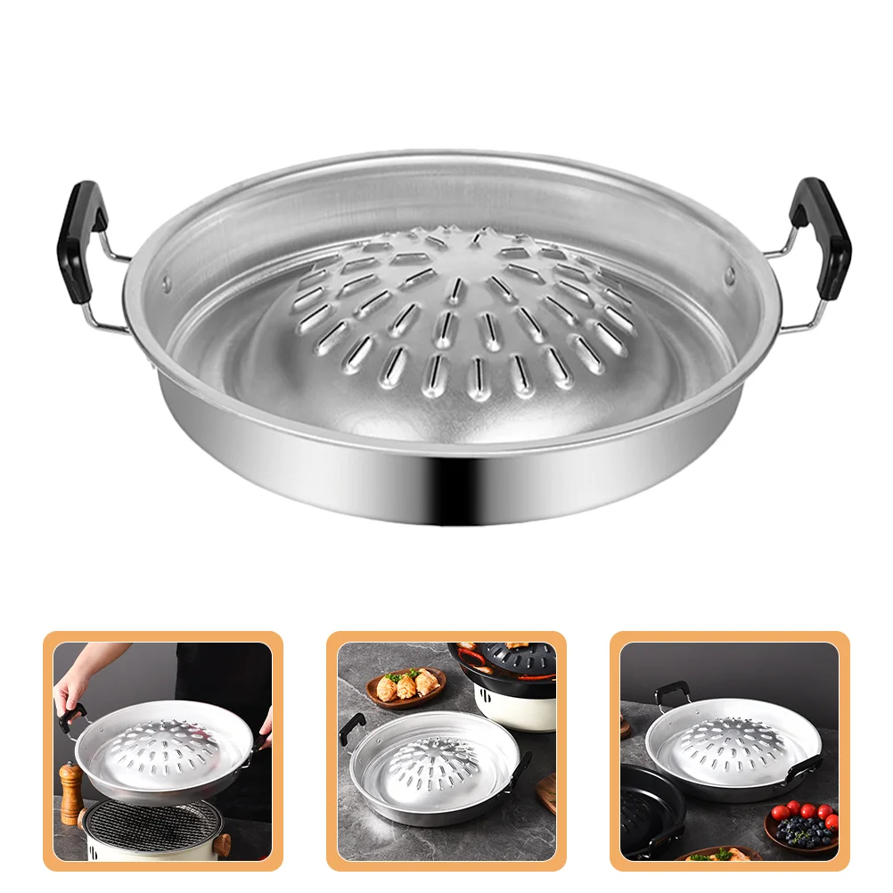 

Barbecue Stove Outdoor Cooking Pan Bbq Grill Vegetable Fish Basket Reusable Aluminum Charcoal Grilling Tray