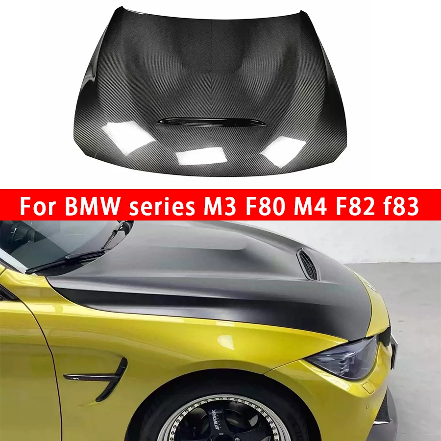 

For BMW M3 F80 M4 F82 F83 Carbon Fiber Hood Engine Cover Hood Car Headliner Hood Cover GTS Style 2014-2020 Upgrade body kit