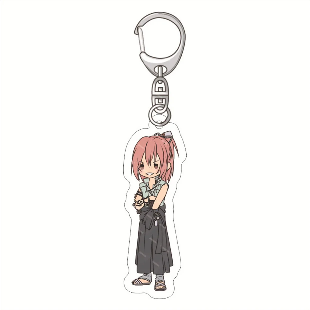 Cute Anime Ruler of Nabari Keychain Shimizu Laimei Yukimi Kazuhiko Kurookano Shijima Acrylic Figures Keyring Bag Pendant Trinket