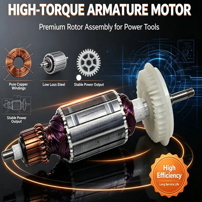 For GWS6-115 GWS6-100 Armature Rotor For GWS660 GWS670 Angle Grinder Spare Parts 1604010626 Power Tool Accessories