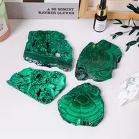 1pc Natural Crystal Green Eyes Malachite Raw Stone Healing Stone Divination Slab Mineral Specimen Home Ornament Decoration 5