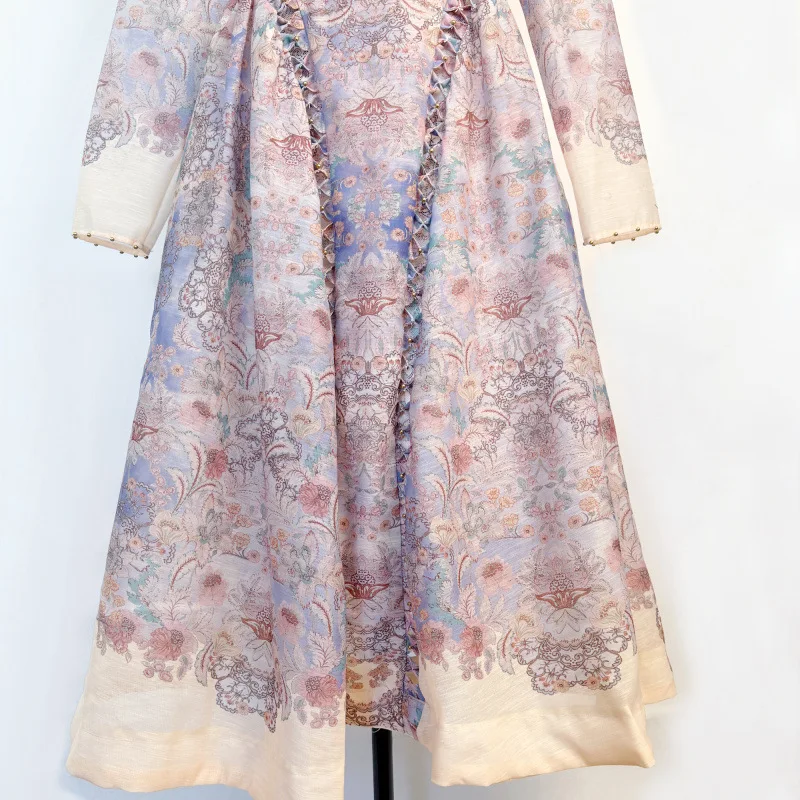 Jupe parapluie bouffante à motifs floraux bleus, mi-longue, perles, broderie lourde, tulle, patchwork, taille haute, rue, velours...