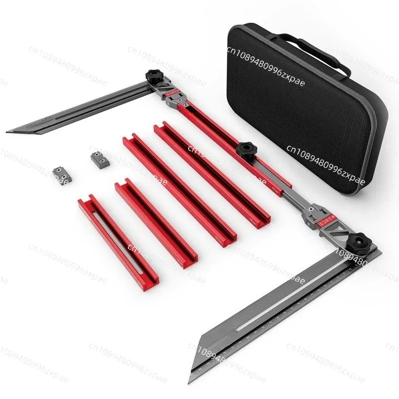 Aluminum Alloy Folding Staircase Ruler, Multi-Functional Home Tool for Measurement, Adjustable Folding Ruler for DIY Projects