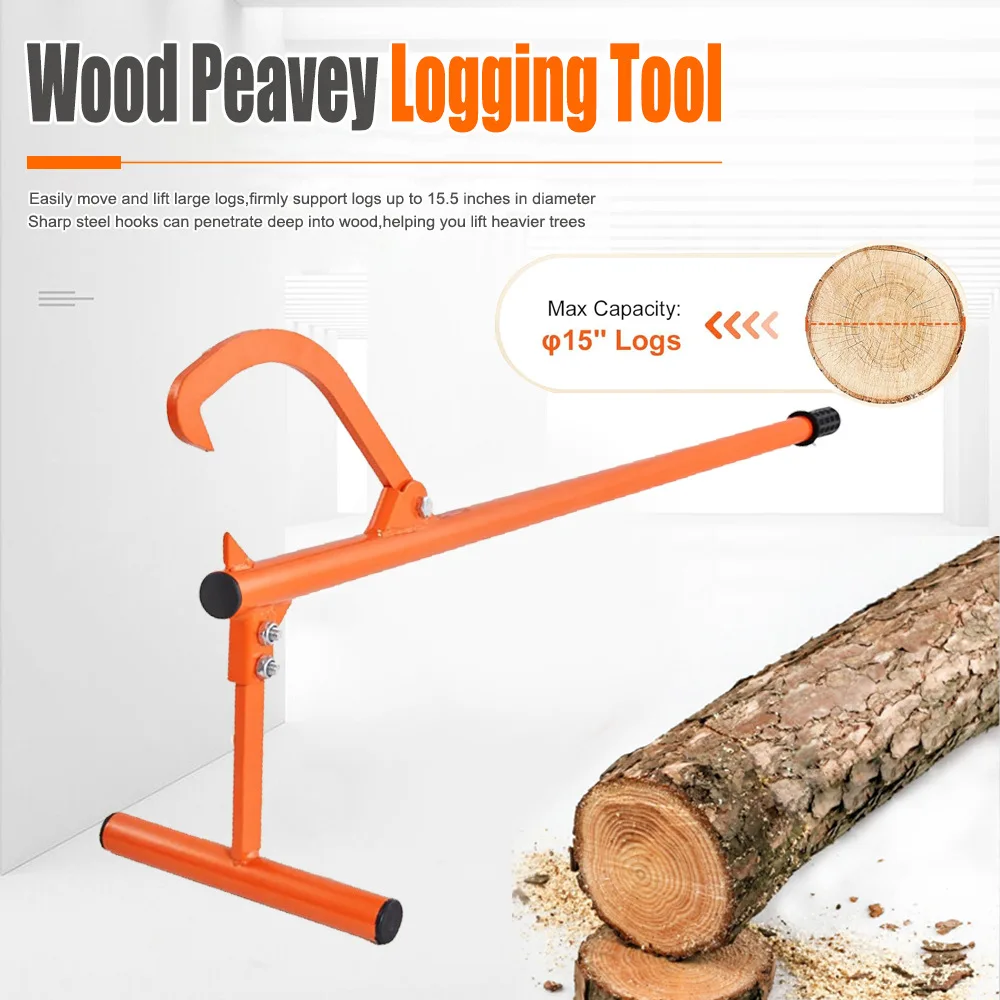 

Tree Lever Log Mover Saw Horse Tree Lifter 48" Long Handle Chainsaw Cutting Assistant Wood Splitting Stand Log Hauler