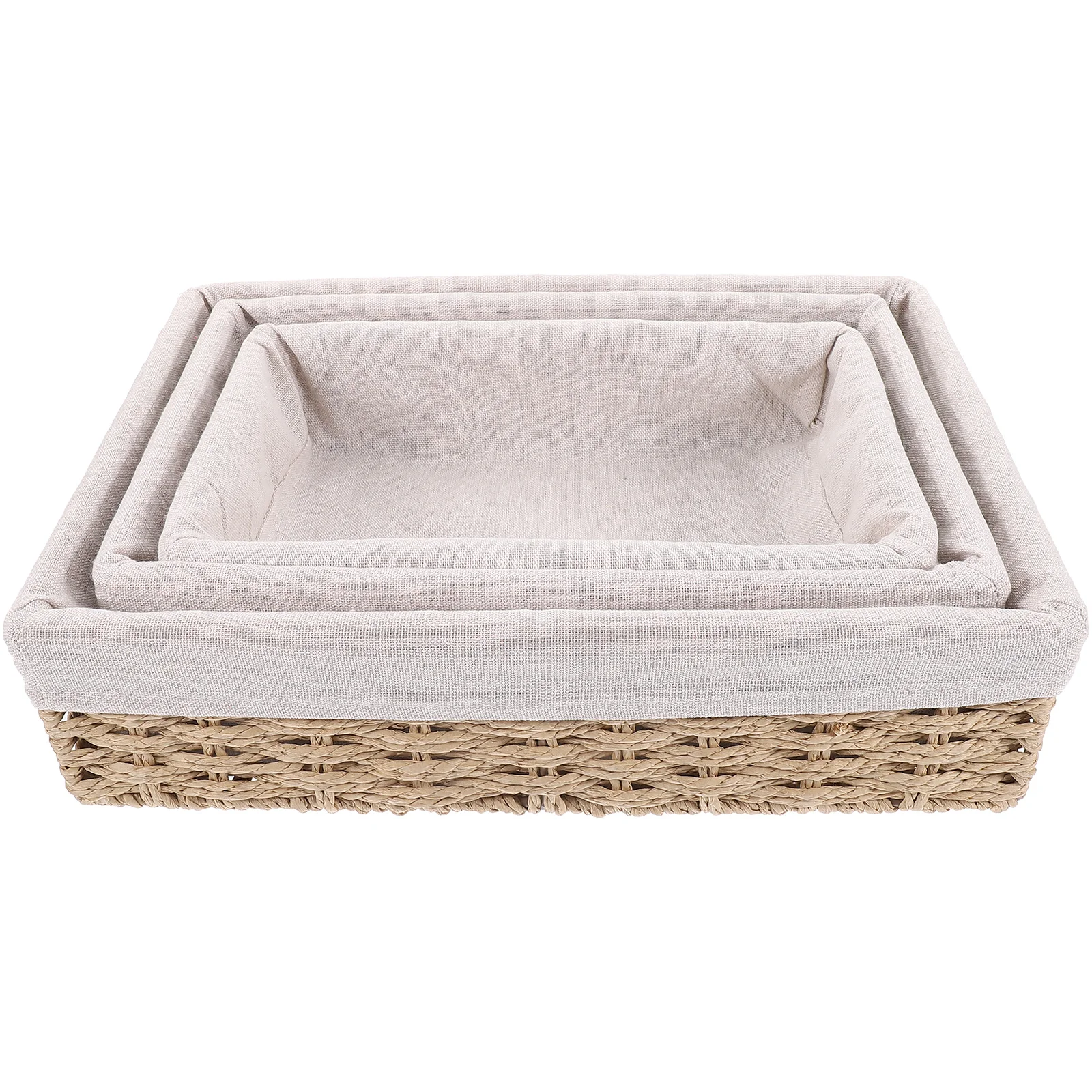 

Wardrobe Storage Organiser Sundries Basket Home Decor Kitchen Drawer Organizer 3 Piece Set Containers Dresser Organizers
