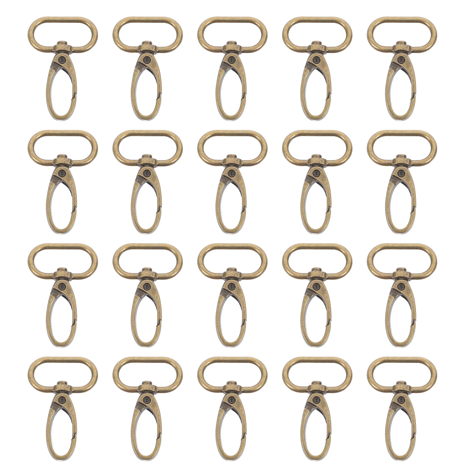 

20pcs Bronze Oval Swivel Lobster Snap Hooks Zinc Alloy 49X25Mm For Keychains Dog Leashes Crafts Decorations Hardware Findings