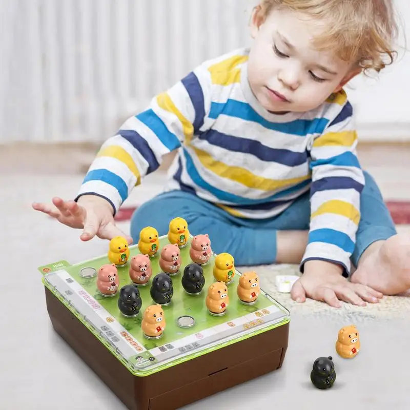 Children Chess Set Animals Crossing Chess Board Educational Chess Board Unique Chess Pieces Game Magnetic Animal Phalanx Chess