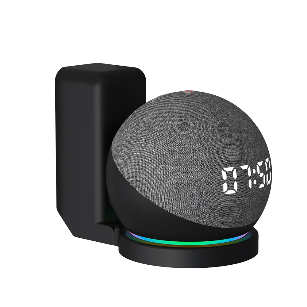 حامل مكبر الصوت لـ Echo Dot حامل تثبيت على الحائط لأمازون Alexa Echo Dot 4 5 حامل مكبر الصوت لتوفير المساحة مع إدارة الحبل