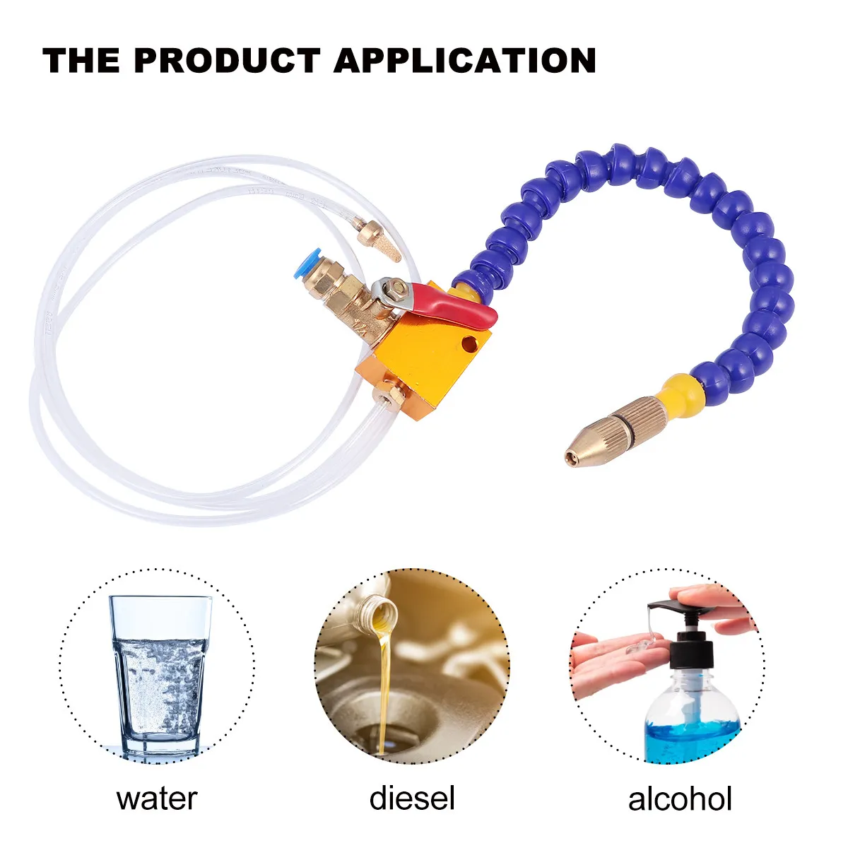 Cnc Lathe Cooling Mist Coolant Adjustable Spray Nozzle Drill Grind Air Pipe Milling Lubrication System Precision Machining