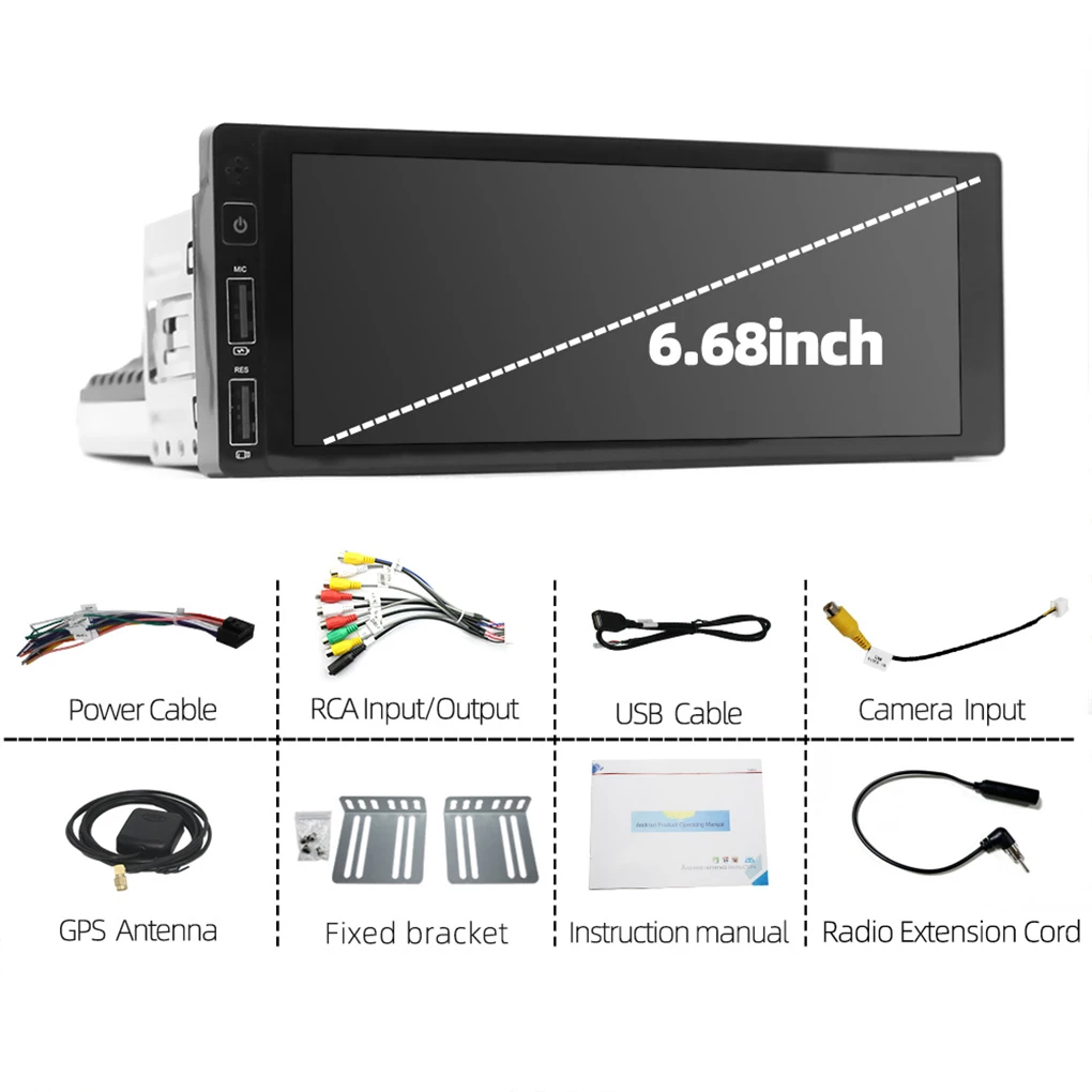Car Play Android Auto Mirror Link FM EQ Navigation Convenient Built-In Efficient