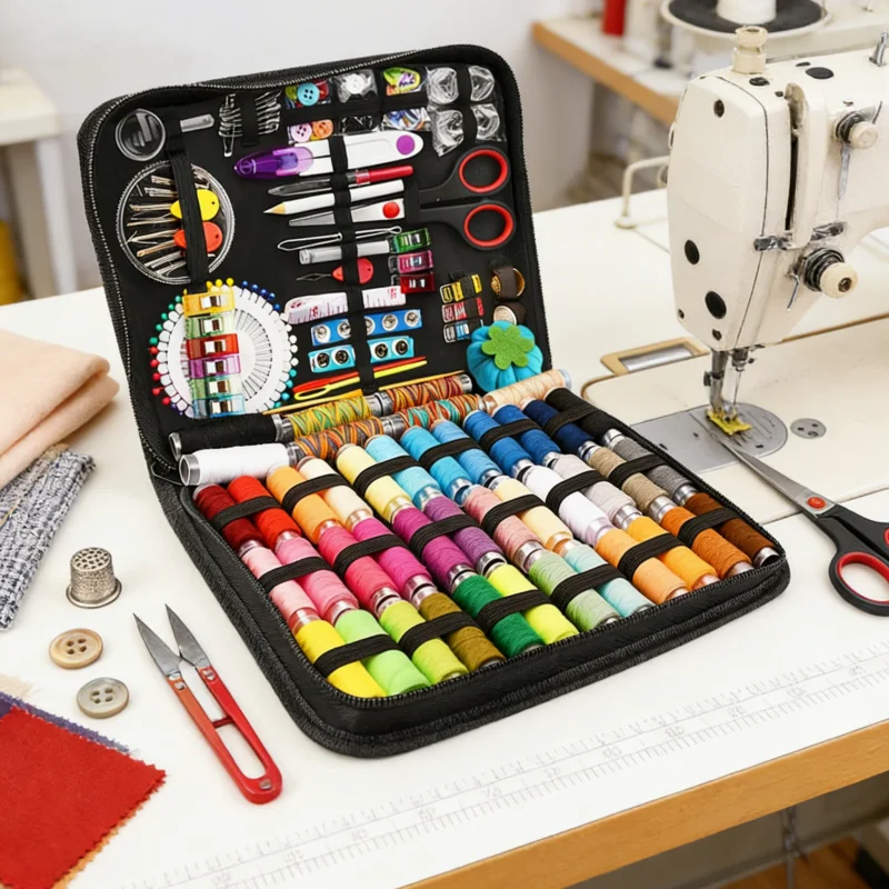 Large Capacity Portable Sewing Kit, Sewing Tool Combination Set, Household Multi-color Tool Set, Travel Sewing Case
