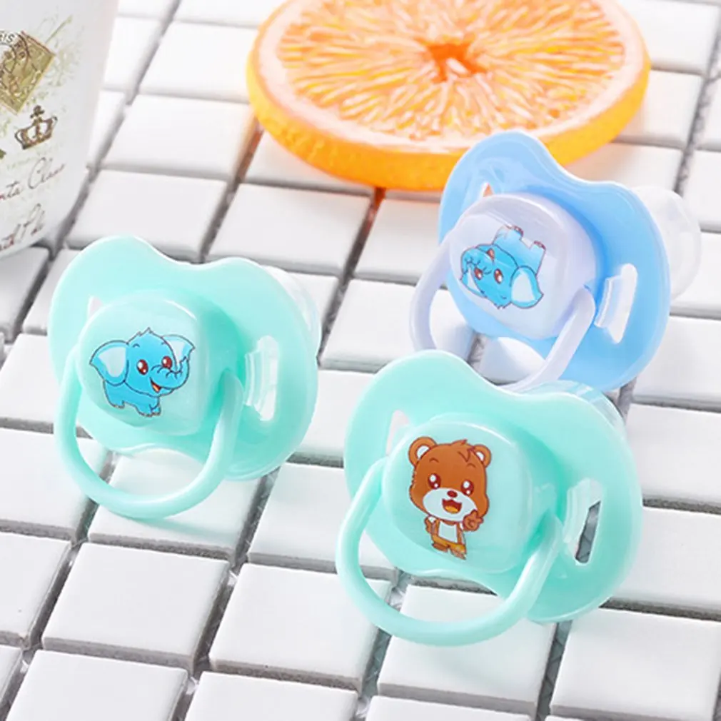 Baby Silicone Pacifier Soothing Infants Bite Chew Supplies Newborn Comfort Appease Nipple Flat Teat Pacifiers