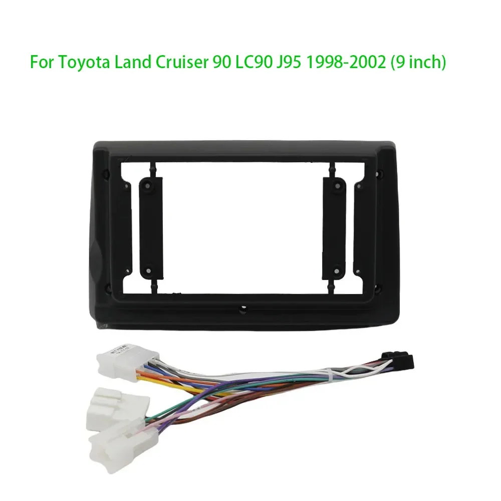 9 Inch Adapter Android Dash Fitting Panel Kit Car Radio DVD Player Fascias Frame For Toyota Land Cruiser 90 LC90 J95 1998-2002