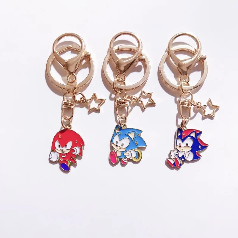 سونيك القنفذ سونيك روج الخفافيش الظل القنفذ عالية اللون لطيف الإبداعية زوجين المفاتيح طالب المدرسية الديكور #3