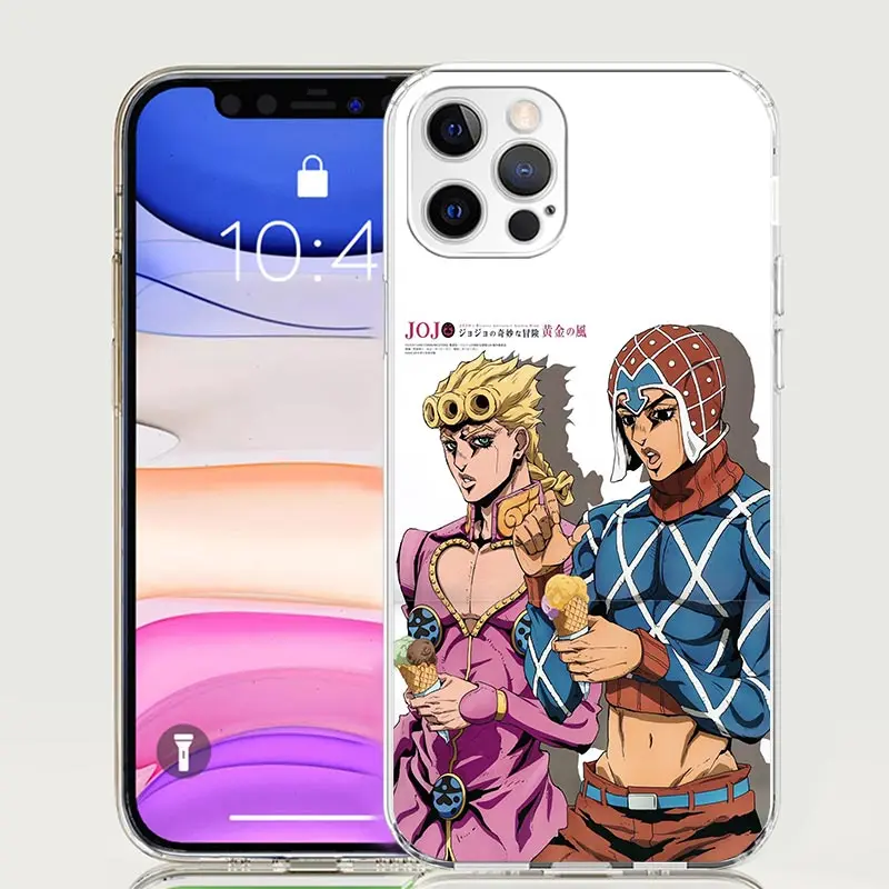 JoJo Bizarre Adventure Golden Wind Phone Case For iPhone 16 15 Plus 11 14 Pro Max 13 12 Mini XS X 7 8 + SE Pattern Customized Co