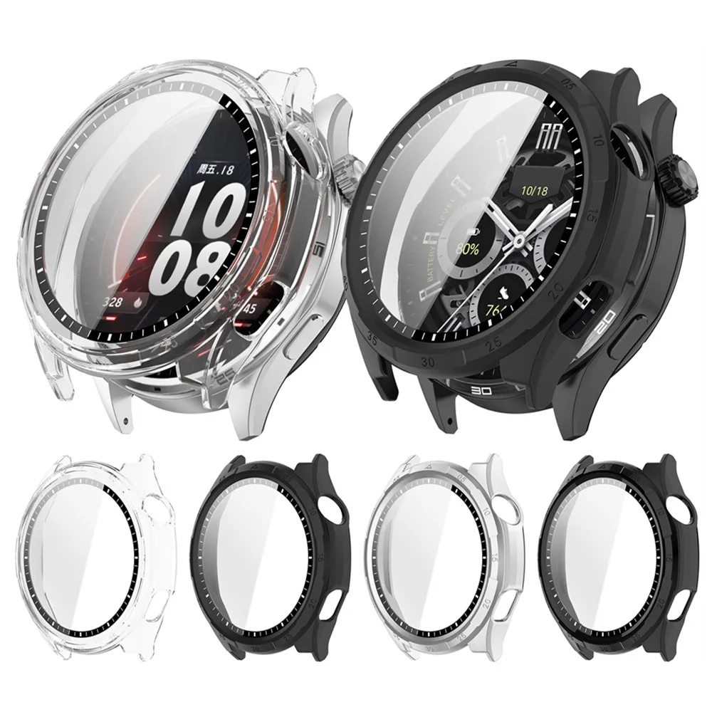 Protective case for Honor Watch6 6 Plus PC Shell+Tempered Glass Film Scale Protector Cover