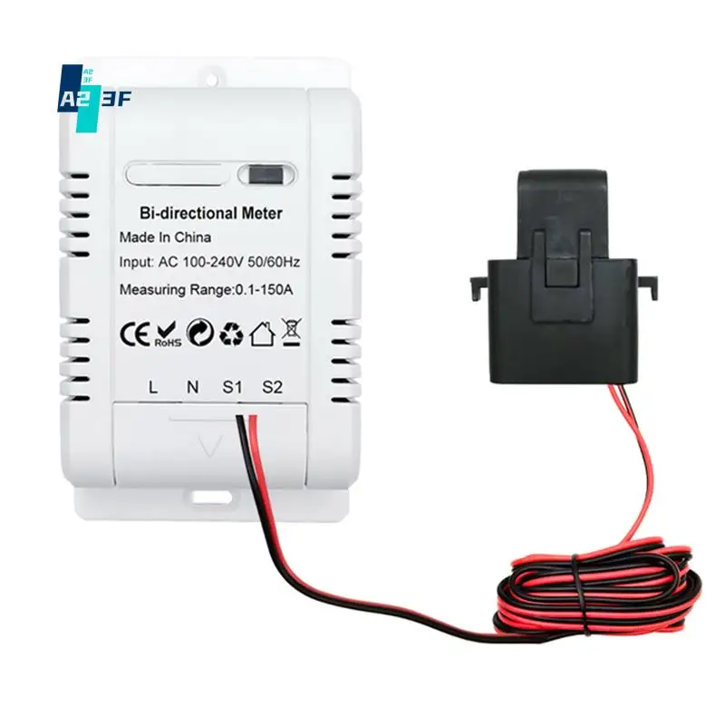 

A23F-Солнечная фотоэлектрическая двунаправленная двухсторонняя счетчик энергии Zigbee с зажимом, датчик тока Tuya, кВтч, автоматизация монитора 110 В 240 В переменного тока