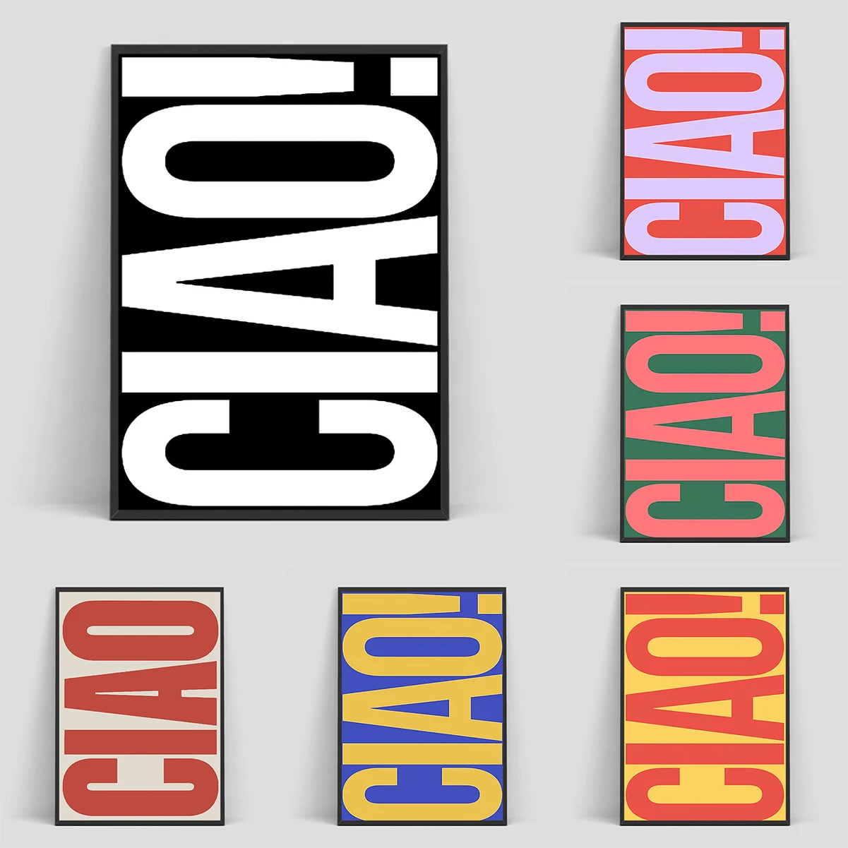 

Retro CAIO Modern Typesetting Canvas Printing Bold Font Wall Art Posters for Modern Living Rooms & Home Decor Gifts