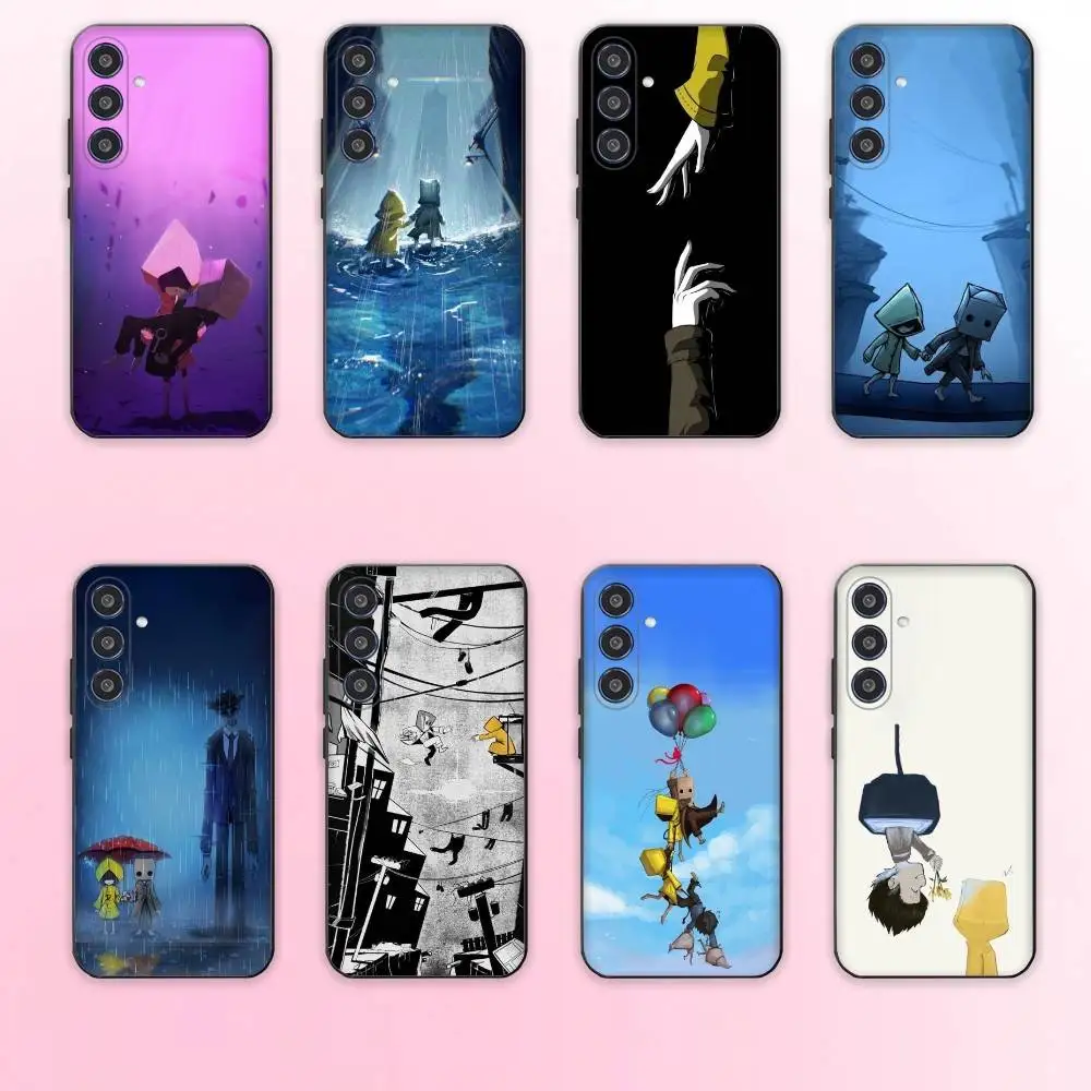 حافظة هاتف Game Little N-Nightmares لهاتف سامسونج جالاكسي A73، A72، A71، A70، A53، A52، A51، غطاء أسود ناعم آخر