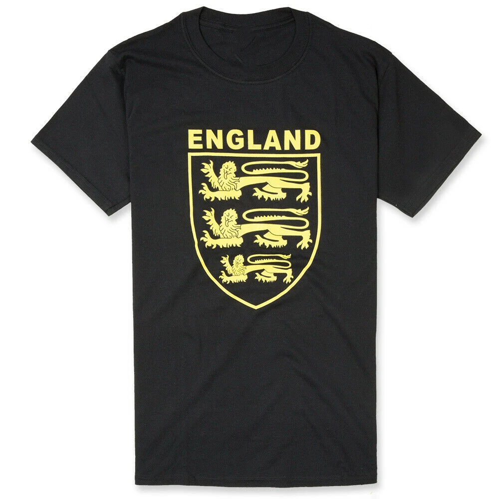 3 Lions England T-Shirt St George\'s Day Men\'s 100% Cotton Casual T-shirts Loose Top Size S-3XL