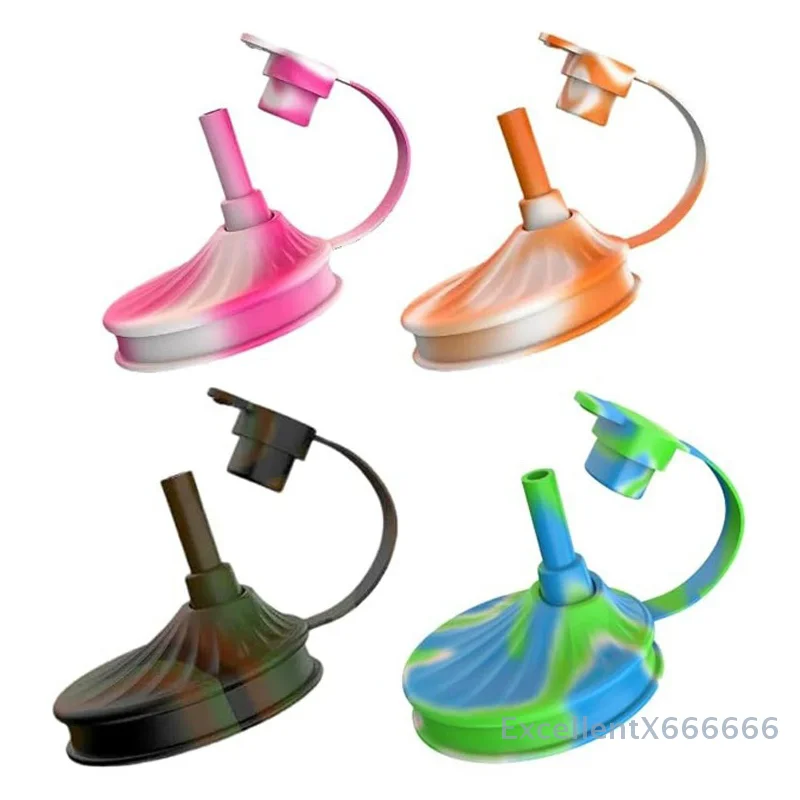 

4 Packs of Silicone Soda Can Lids with Straws, Silicone Soda Can Lids, Soda Can Lids, Reusable Soda Cola Beer Can Lids
