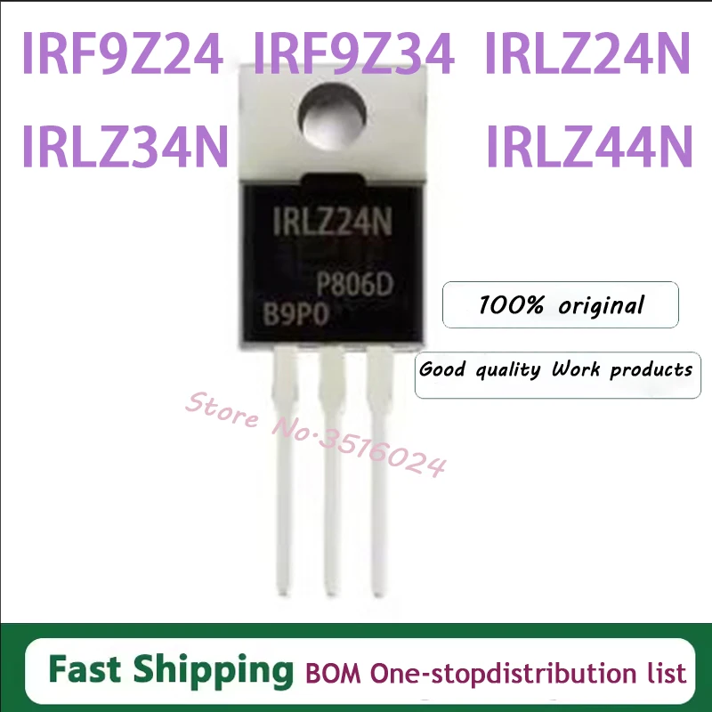 10PCS IRF9Z24 IRF9Z34 IRLZ24N IRLZ34N IRLZ44N IRFZ44N Transistor TO-220 IRF9Z24N IRF9Z34N IRLZ24 IRLZ34 IRLZ44 IRFZ44