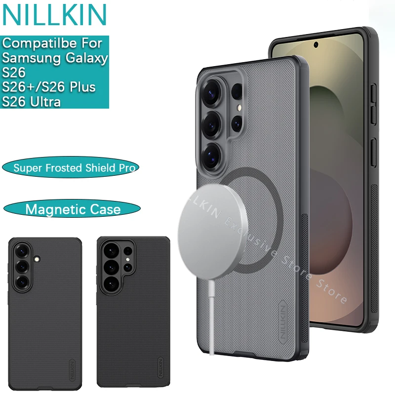 Nillkin für Samsung Galaxy S26 Ultra S26 Plus Super Frosted Shield Pro Magnetische Plastik-Hartschalen-Schutzhülle mit Airbag