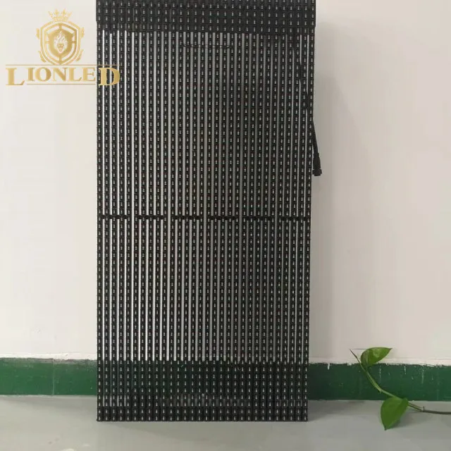 P15.625/31.25 سطوع عالي انظر من خلال شبكة ألوان كاملة شاشة عرض LED شفافة كبيرة #2