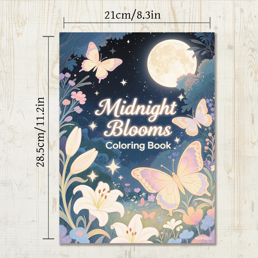 Jimsonweed Coloring Book for Adults - 8.3x 11.2 Inch 22 Page Coloring Book - Helps Reduce Stress and Ease Emotions