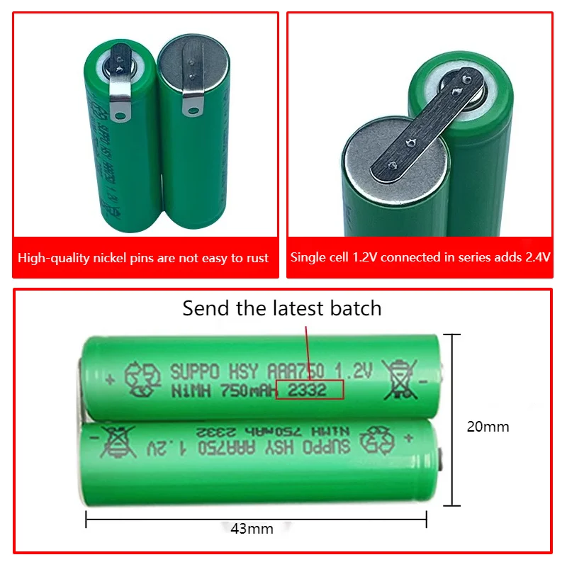 1500mAh 2.4V NiMH battery for Philips S5000 S5010 S5011 S5013 S5015 S5040 S5050 S5072 S5075 S5077 S5078 S5079 S5080 shaver