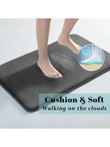 Super Absorbent Coral Velvet Non Slip Bath Floor Door Mat For Bathroom Household Home Decoration
