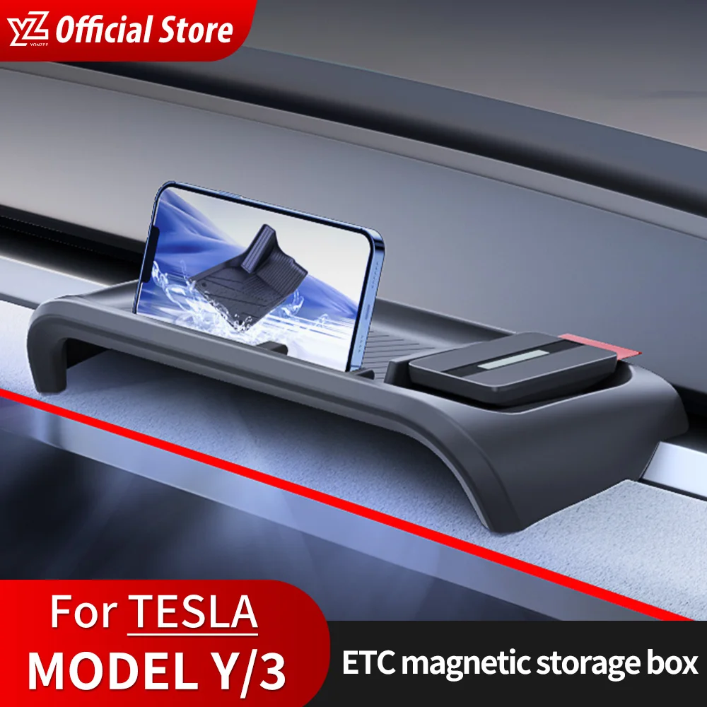 YZ For Tesla Model Y/3 Highland Central Control Screen Storage Box Silicone ETC Holder Air Vent Silicone Organizer Accessories