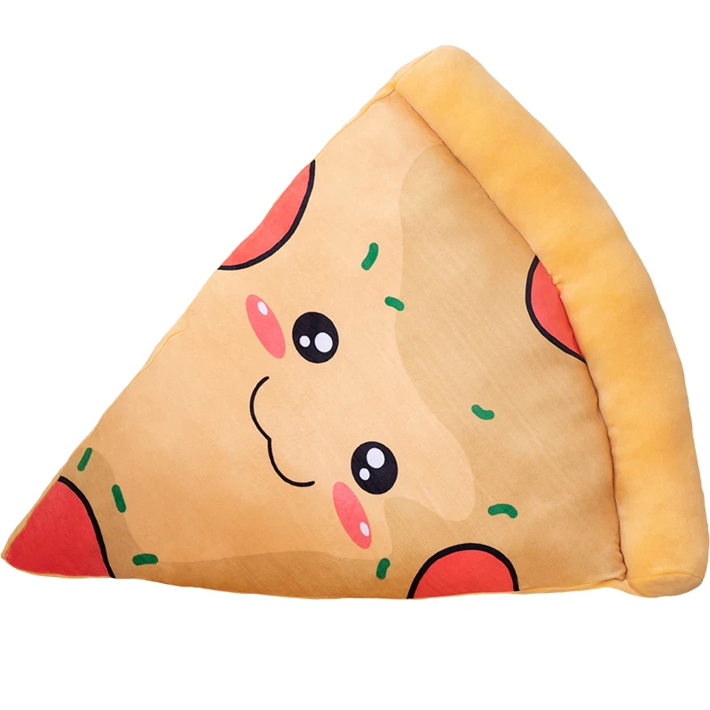 45-65cm New Pizza Food Plush Pillow Stuffed Like Real Round Snack Cushion Shell Creative Sofa Chair Decor Birthday Gift