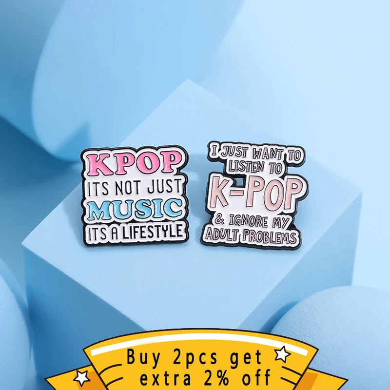 Kpop Its Not Music Its A Lifestyle Enamel Pin Fun Kpop Life Quotes Phrase Brooch Lapel Badge Backpack Clothes Music Enthusiasts