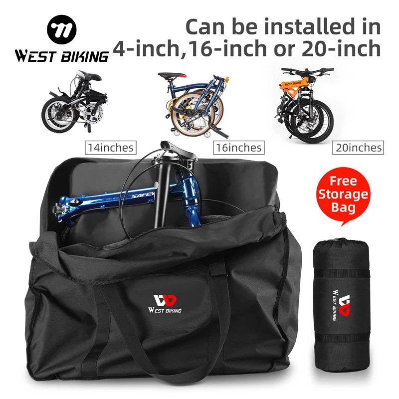 

WEST BIKING Folding Bicycle Loading Bag Waterproof Handlebar Bag Frame Pannier Bag Multifunction Portable MTB Bike Accessories