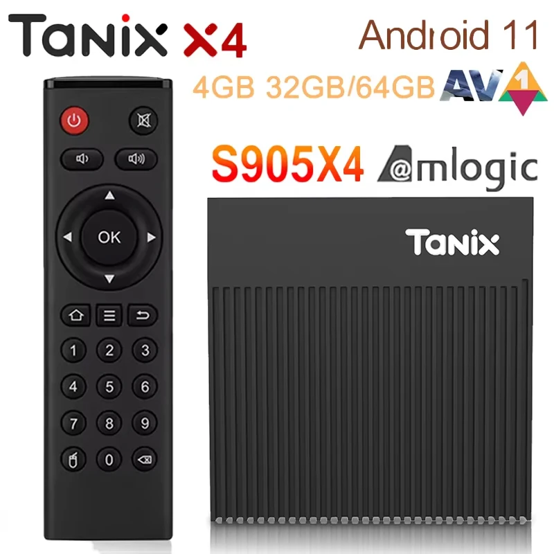 New Tanix X4 Android 11.0 TV Box 2025 Brand Original Amlogic S905X4 4GB 32GB Smart STB 2.4G&5G Dual Wifi 4K 4GB64GB Media Player