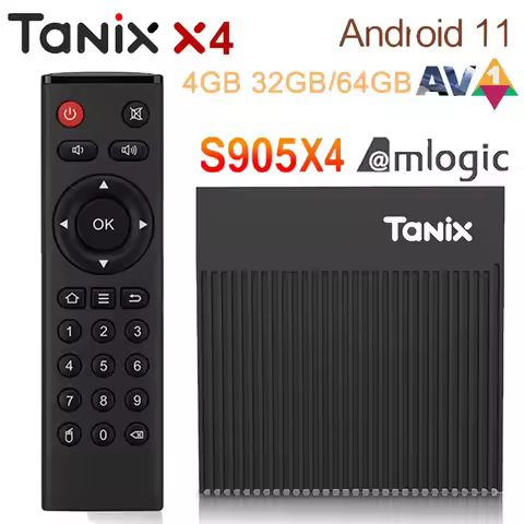 Tanix X4 Android 11.0 TV Box 2025 Brand New Original Amlogic S905X4 4GB 32GB Smart STB 2.4G&amp;5G Dual Wifi 4K 4GB64GB Media Player