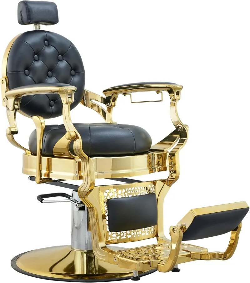 

Professional Adjustable Vintage Barber Chair for Hairdressers Heavy Tattoo Shampoo Beauty Salon Equipment