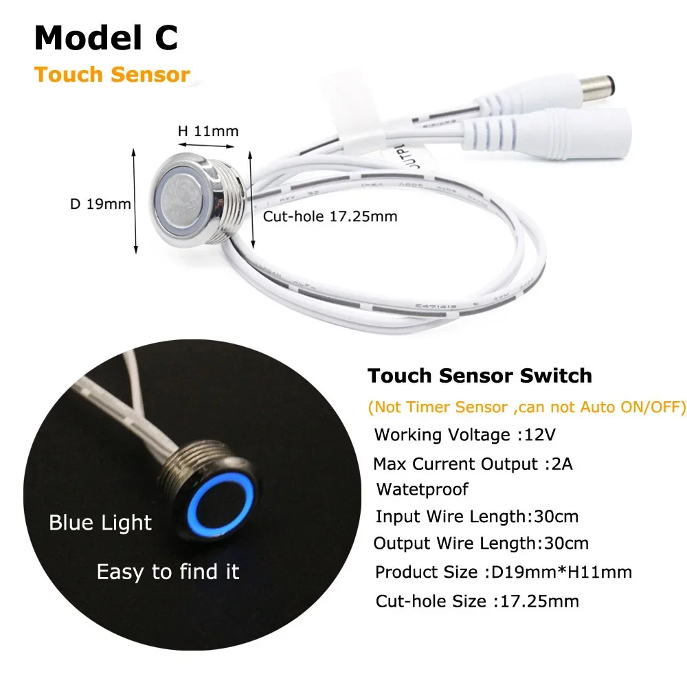 Motion Sensor 12V Light Switch 12 Volt Touch Movement Sensor DC 12V LED PIR Infrared Automatic LED Strip Light Switch ON OFF view 4