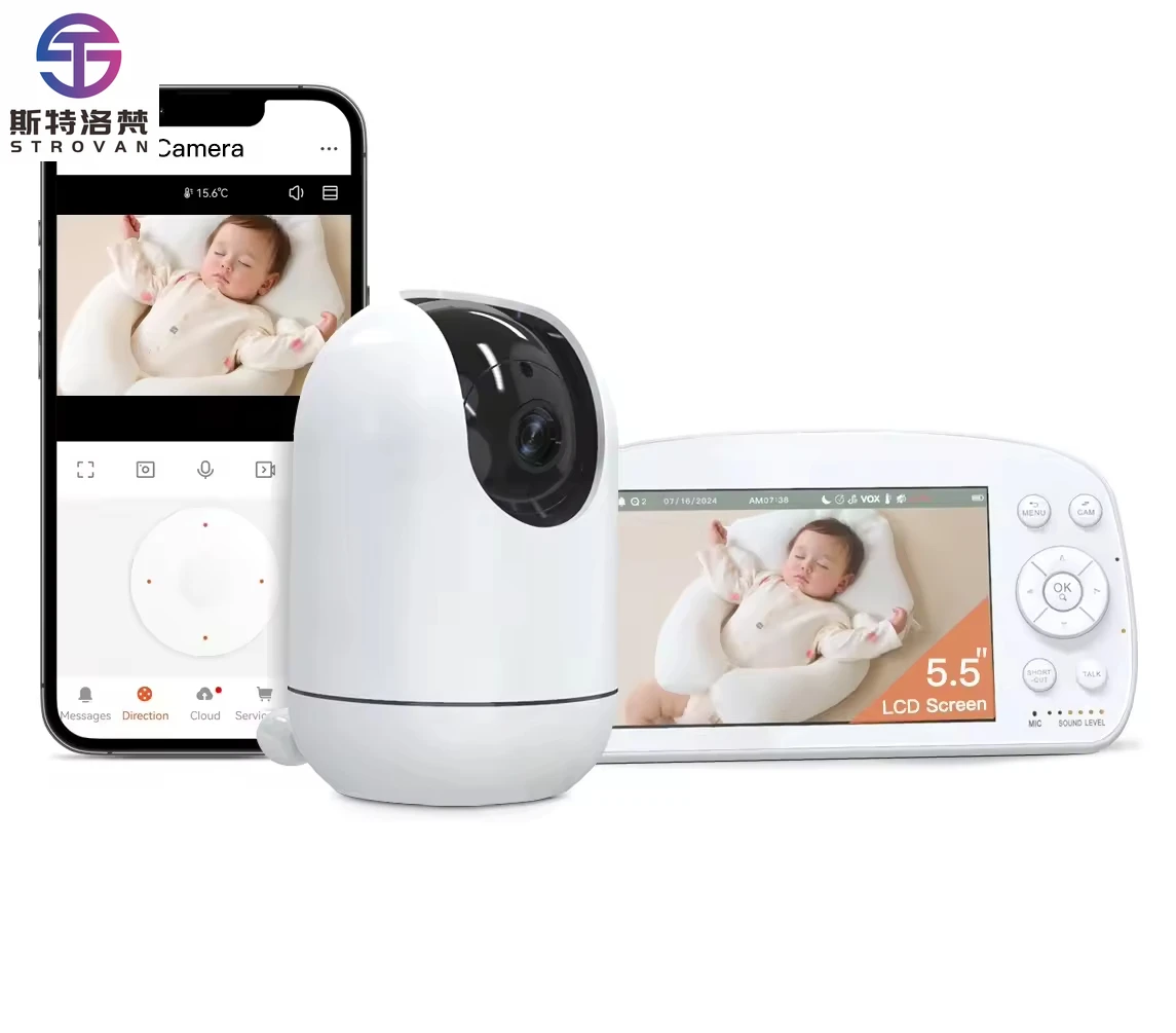 

Baby 5.5-Inch Digital Display 1080P Two-Way Audio Night Vision Dual View Baby Camera ODM Baby Phone with Camera