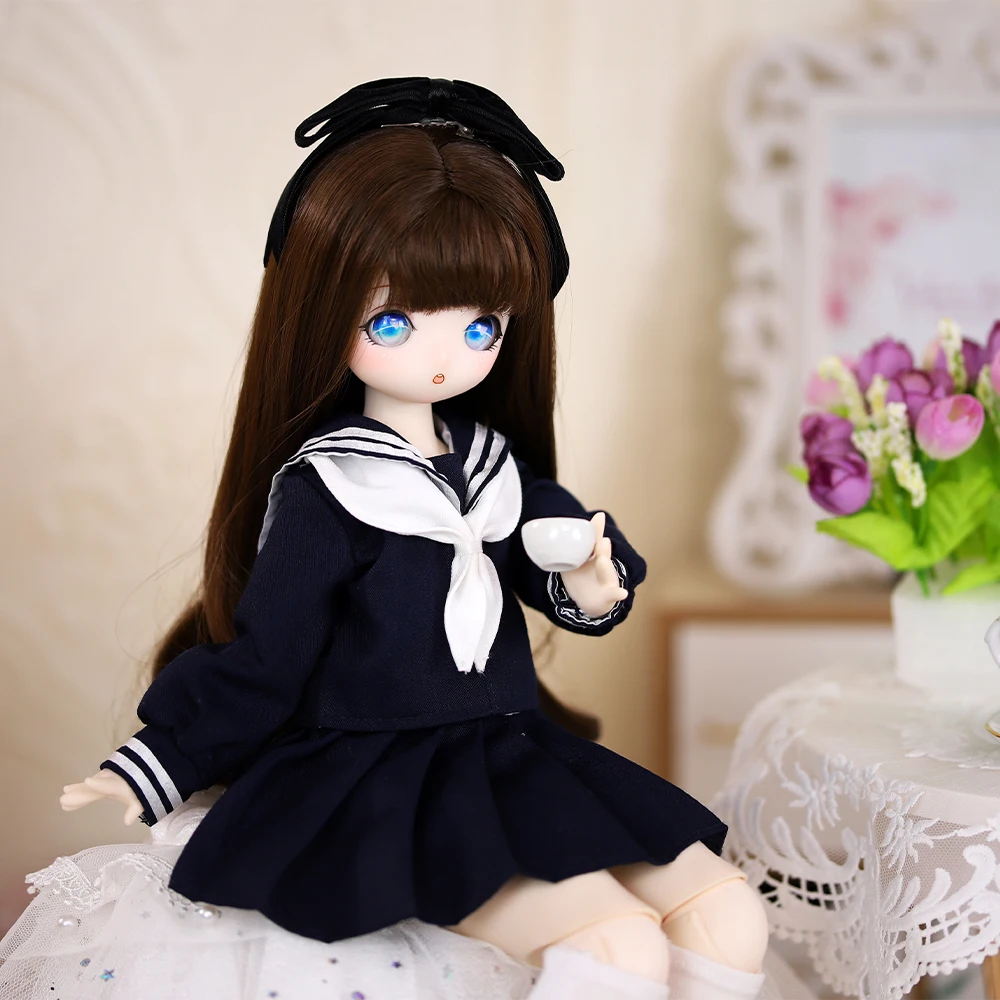 ICY DBS 1/4 Dream Fairy Doll Match Girl Mechanical Joint Body Sailor suit cute doll 16 Inch Ball Full Set 40cm SD