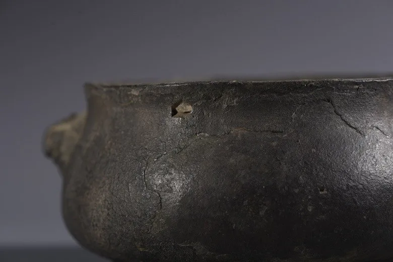 5.9'' Old Chinese Dynasty Purple Bronze beast head Incense Burner Censer