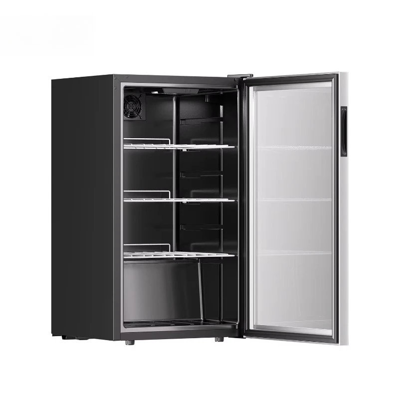 

Stainless steel 95L display beverage cooler lower counter refrigerator adjustable temperature control