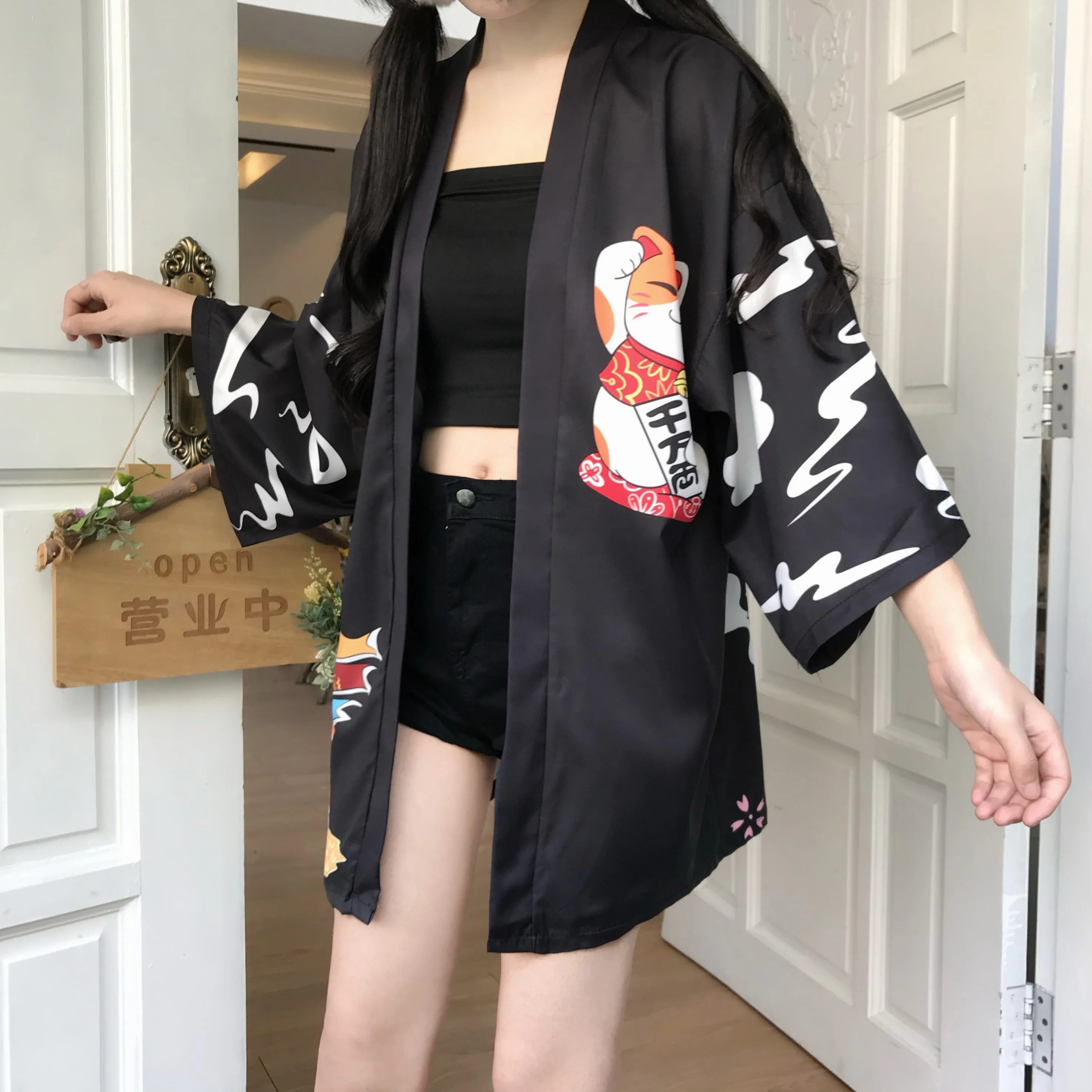 Vrouwen Kimono Vest Japanse Kleding Haori Obi Yukata Vrouwelijke Strand Zomer Kimono voor Vrouwen Cosplay Harajuku Vest