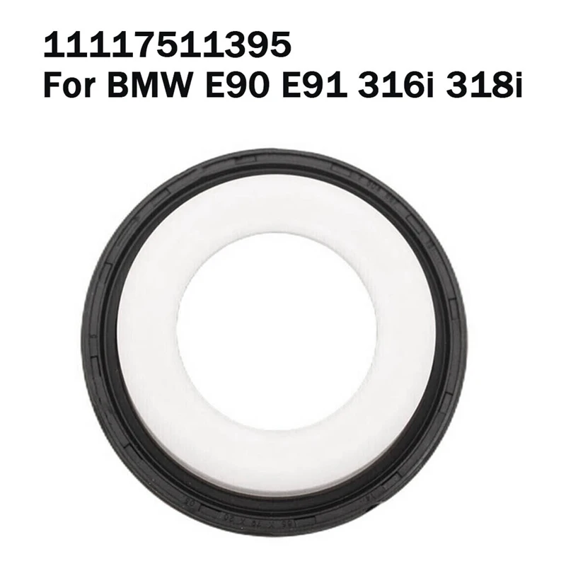 Crankshaft Oil Seal Front Side 47566 Febi Shaft Sealing Ring Black & White Automotive Supplies For BMW E90 E91 316I 318I