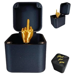 Unique Middle Finger Surprise Gift Box For Halloween Prank Office Desk Decoration Stress Relief Gift Wordless style