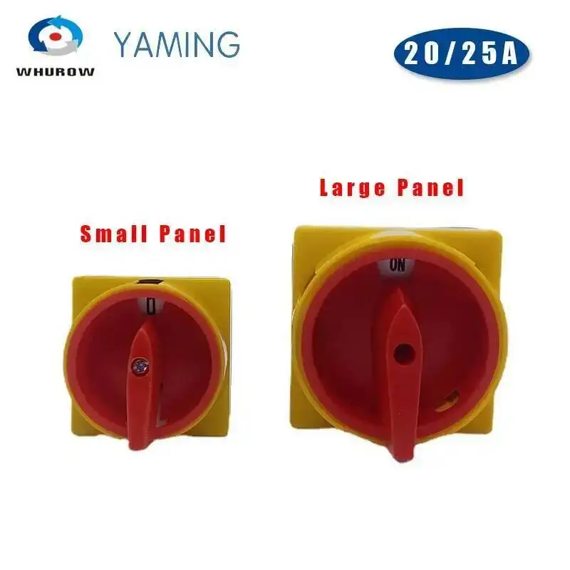 LW26GS-20/04-2 Cam Switch Two Position Pad Lock Changeover Rotary Isolator Disconnect Selector Silver Contact 20A 690V